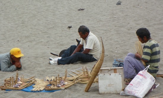 Huanchaco tengerpartján csak az árusok vannak