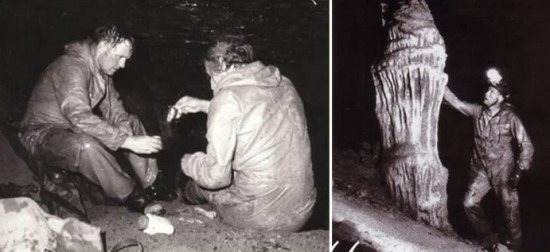 Neil Armstrong és Stanley Hall a Tayos-barlangban