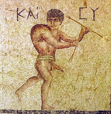 Egy görög mitológiai démon mozaikon