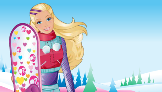 Barbie snowboard játék