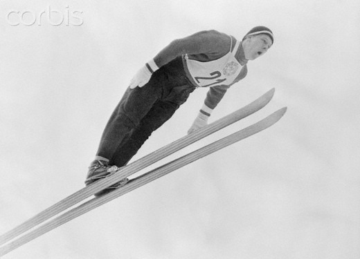 Antti Hyvarinen in Action on His Skis