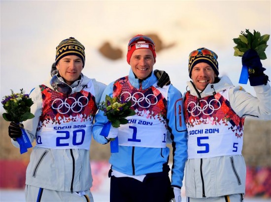 Norway's Ola Vigen Hattestad takes the Olympic gold in the men's cross country freestyle sprint