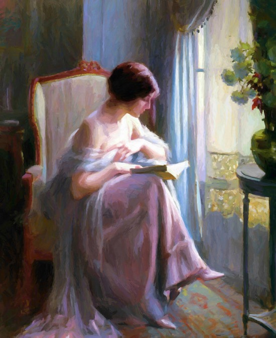 Delphin Enjolras (1857-1945): Young Woman Reading By A Window 