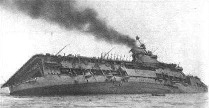 A HMS Courageous haláltusája